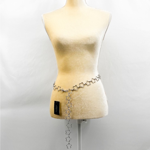 Brandy Melville Silver Star Chain Belt - Picture 5 of 11